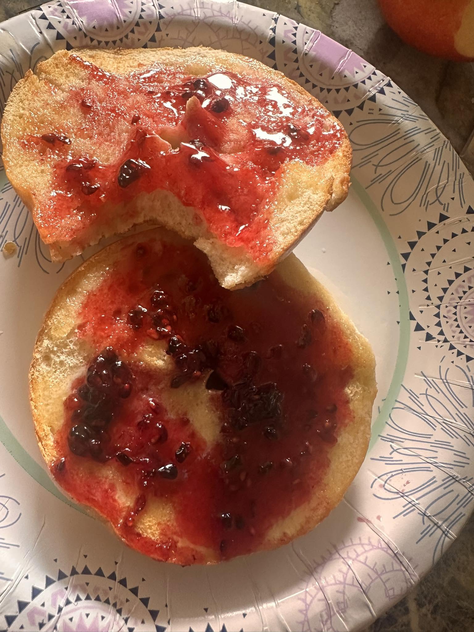 Jars of homemade jam